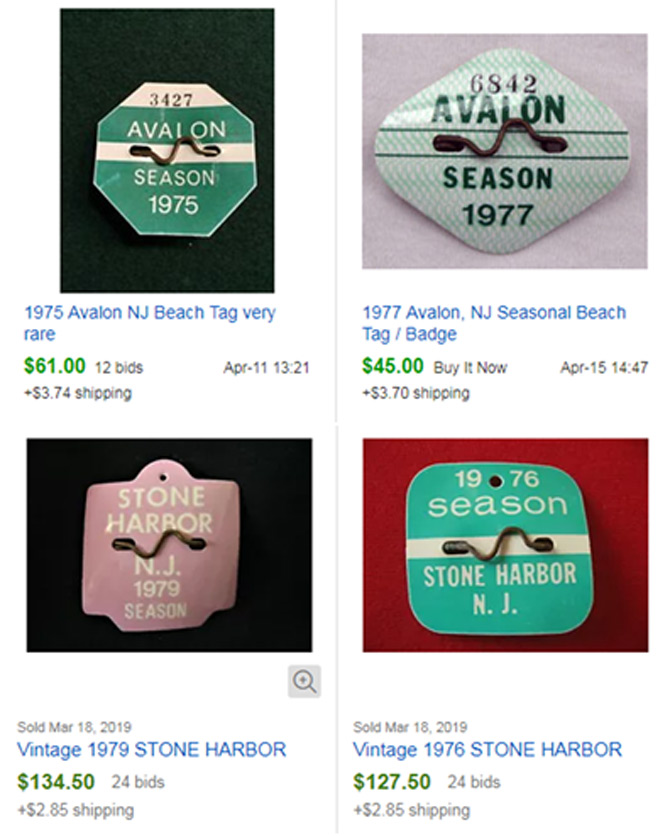 Vintage Beach Tags