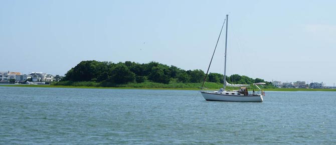 Sailboat in the IntraCoastal Waterway